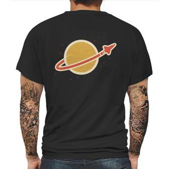 Retro Vintage Planet Space Shuttle Logo Mens Back Print T-shirt | Favorety CA