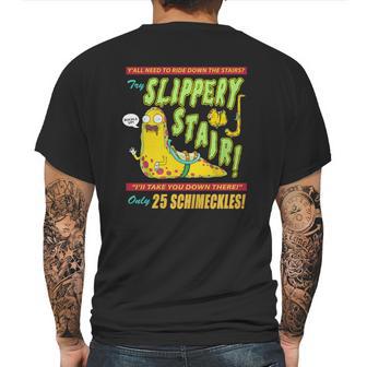 Rick &Ampamp Morty Slippery Stair Mens Back Print T-shirt | Favorety UK