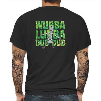 Rick And Morty Wubba Lubba Dub Dub Portal Letters Mens Back Print T-shirt | Favorety