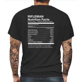 Rifleman Nutrition Facts Funny Mens Back Print T-shirt | Favorety AU