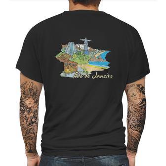 Rio De Janeiro Tourist Mens Back Print T-shirt | Favorety