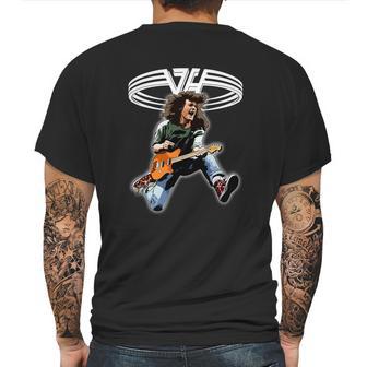 Rip Eddie Van Halen Playing Guitar Mens Back Print T-shirt | Favorety UK