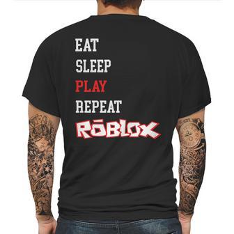 Roblox Eat Sleep Play Repeat Mens Back Print T-shirt | Favorety DE