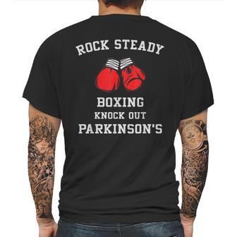 Rock Steady Boxing Knock Out Parkinsons Mens Back Print T-shirt | Favorety CA