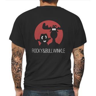 Rocky And Bullwinkle Mens Back Print T-shirt | Favorety