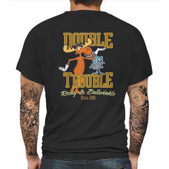 Rocky And Bullwinkle Double Trouble Pals Graphic Mens Back Print T-shirt | Favorety