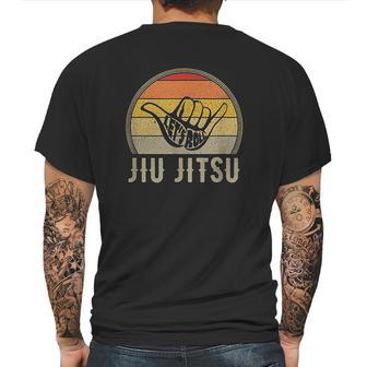 Lets Roll Jiu Jitsu Hand Vintage Sunset Funny Gift Idea Mens Back Print T-shirt | Favorety