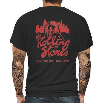 Rolling Stones Mens Mick June 1975 Nyc Mens Back Print T-shirt | Favorety AU