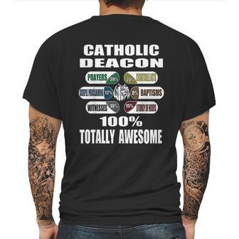 Roman Catholic Deacon Duties Pun Gift Mens Back Print T-shirt | Favorety UK