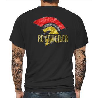 Rottweiler Spartan Mens Back Print T-shirt | Favorety