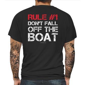 Rule 1 Don T Fall Off The Boat Shirt - Funny Cruise Shirts Mens Back Print T-shirt | Favorety UK