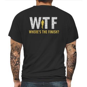 Running Girl Wtf Wheres The Finish Mens Back Print T-shirt | Favorety AU