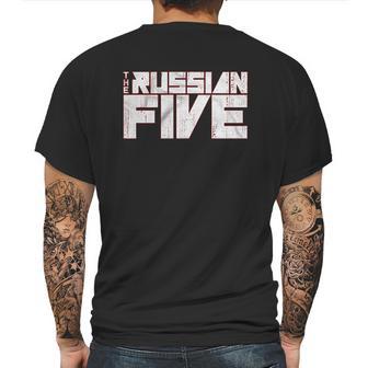 The Russian Five Official Movie Official Logo Of Red Wings Documentary Mens Back Print T-shirt | Favorety UK