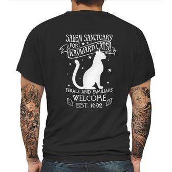 Salem Sanctuary For Wayward Black Cats 1692 Gift Idea Mens Back Print T-shirt | Favorety UK