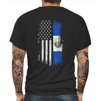 Salvadoran America Flag El Salvador Usa Mens Back Print T-shirt | Favorety CA