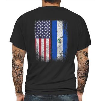 Salvadoran American Flag Mens Back Print T-shirt | Favorety UK