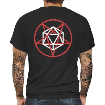 Satanic D20 Pentagram | Roleplaying Game Mens Back Print T-shirt | Favorety AU