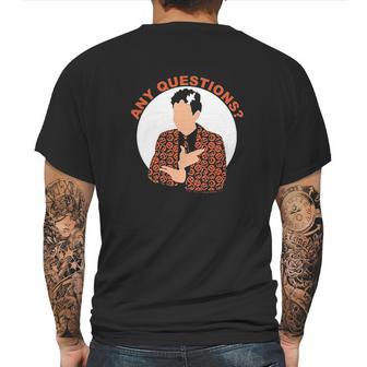 Saturday Night Live David S Pumpkins Any Questions Black Mens Back Print T-shirt | Favorety DE