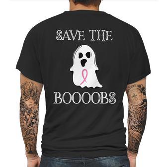 Save The Boooobs Breast Cancer Halloween Ghost Mens Back Print T-shirt | Favorety DE