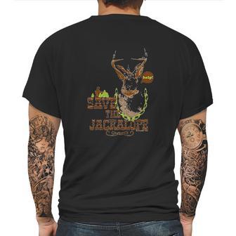 Save The Jackalope Mens Back Print T-shirt | Favorety