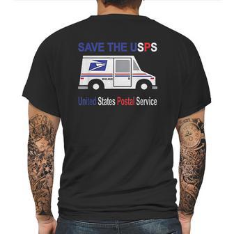 Save The Usps Mens Back Print T-shirt | Favorety