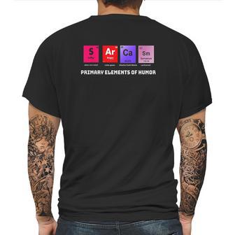 Science Sarcasm S Ar Ca Sm Elements Of Humor Mens Back Print T-shirt | Favorety