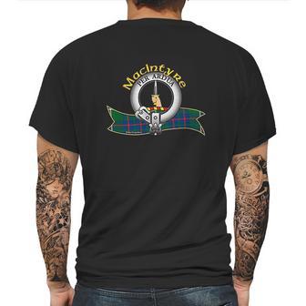 Scottish Macintyre Clan Tartan The Crest A Dexter Hand Hold Mens Back Print T-shirt | Favorety