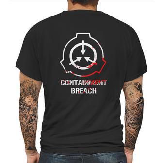 Scp Containment Mens Back Print T-shirt | Favorety