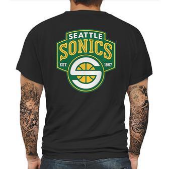 Seattle Supersonics Men Mens Back Print T-shirt | Favorety CA