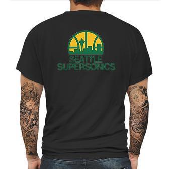 Seattle Supersonics Basketball Mens Back Print T-shirt | Favorety