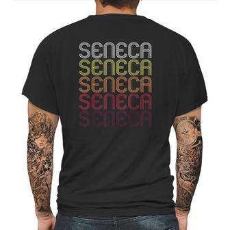 Seneca Sc | Vintage Style South Carolina Mens Back Print T-shirt | Favorety DE