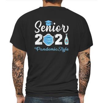 Senior 2021 Pandemic Style Quarantine Social Distancing Mens Back Print T-shirt | Favorety AU