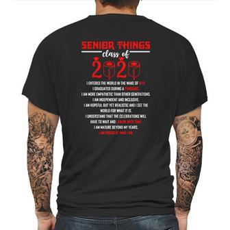 Senior Things Class Of 2020 Shirt Quarantined 2020 Graduation Grad Vintage T-Shirt Mens Back Print T-shirt | Favorety UK