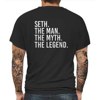 Seth The Man The Myth The Legend Funny Gift Mens Back Print T-shirt | Favorety CA