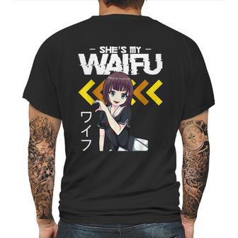 Shes My Waifu Hes My Senpai Anime Manga Couples Romantic Graphic Design Printed Casual Daily Basic Mens Back Print T-shirt | Favorety