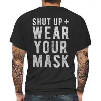 Shut Up And Funny Social Distancing Mens Back Print T-shirt | Favorety