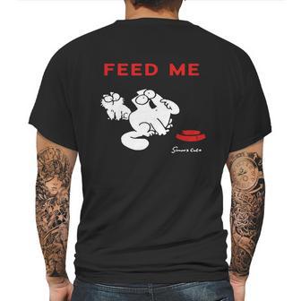 Simons Cat - Feed Me Mens Back Print T-shirt | Favorety CA