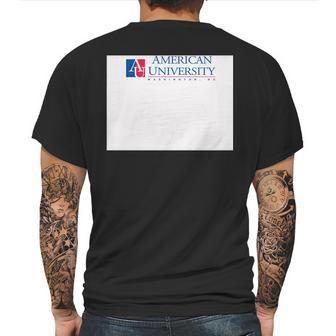 Simple Logo American University 2020 Mens Back Print T-shirt | Favorety