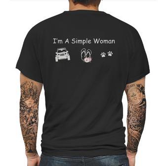 I Am A Simple Woman With Jeep Mens Back Print T-shirt | Favorety DE