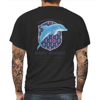 Simply Southern Blue Dolphin Mens Back Print T-shirt | Favorety AU