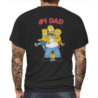 The Simpsons Cuddle Number One Dad Mens Back Print T-shirt | Favorety AU