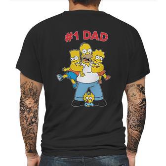 The Simpsons Cuddle Number One Dad Mens Back Print T-shirt | Favorety CA