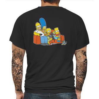 The Simpsons Homer Marge Maggie Bart Lisa Simpson Couch Mens Back Print T-shirt | Favorety CA