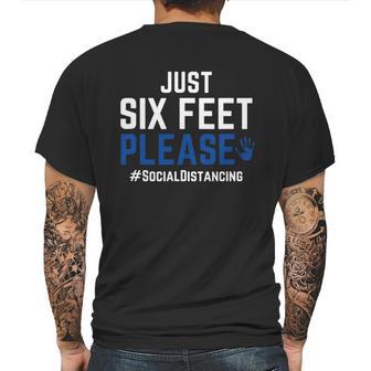 Six Feet Please Social Distancing T-Shirt Mens Back Print T-shirt | Favorety AU