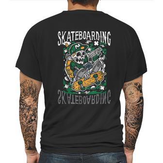 Skate Boarding Skull Skateboard Santa Cruz Street Wear Mens Back Print T-shirt | Favorety