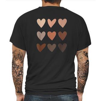 Skin Tone Hearts Black History Month No Skin Tone Melanin Mens Back Print T-shirt | Favorety DE