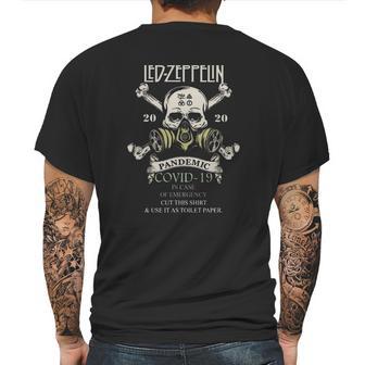 Skull Led Zeppelin 2020 Pandemic Covid-19 In Case Of Emergency Shirt Mens Back Print T-shirt | Favorety AU