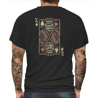 Skull Motorcycle Shirt Biker King Of Spades Card Game Poker Mens Back Print T-shirt | Favorety DE