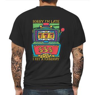 Slot Machine Handpay Mens Back Print T-shirt | Favorety