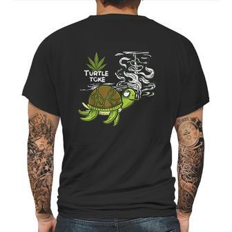 Smoking High Turtle Funny Weed 420 Marijuana Joint Stoner Mens Back Print T-shirt | Favorety CA